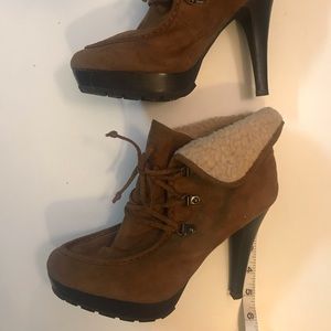HerStyle Faux Fur Bootie(brown/rust)